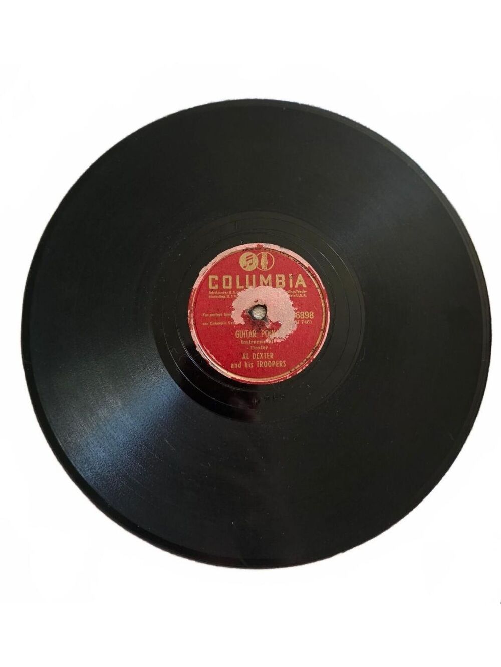 Al Dexter His Troopers Guitar Polka Columbia 36898 Vintage 78 Country Shellac